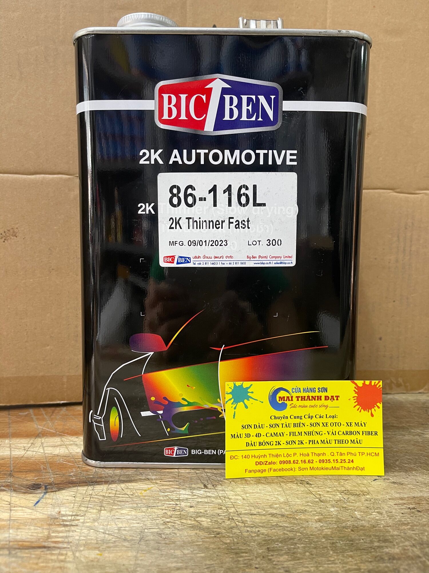 Thinner 2k fast 86-116l bigben. bình 4lít