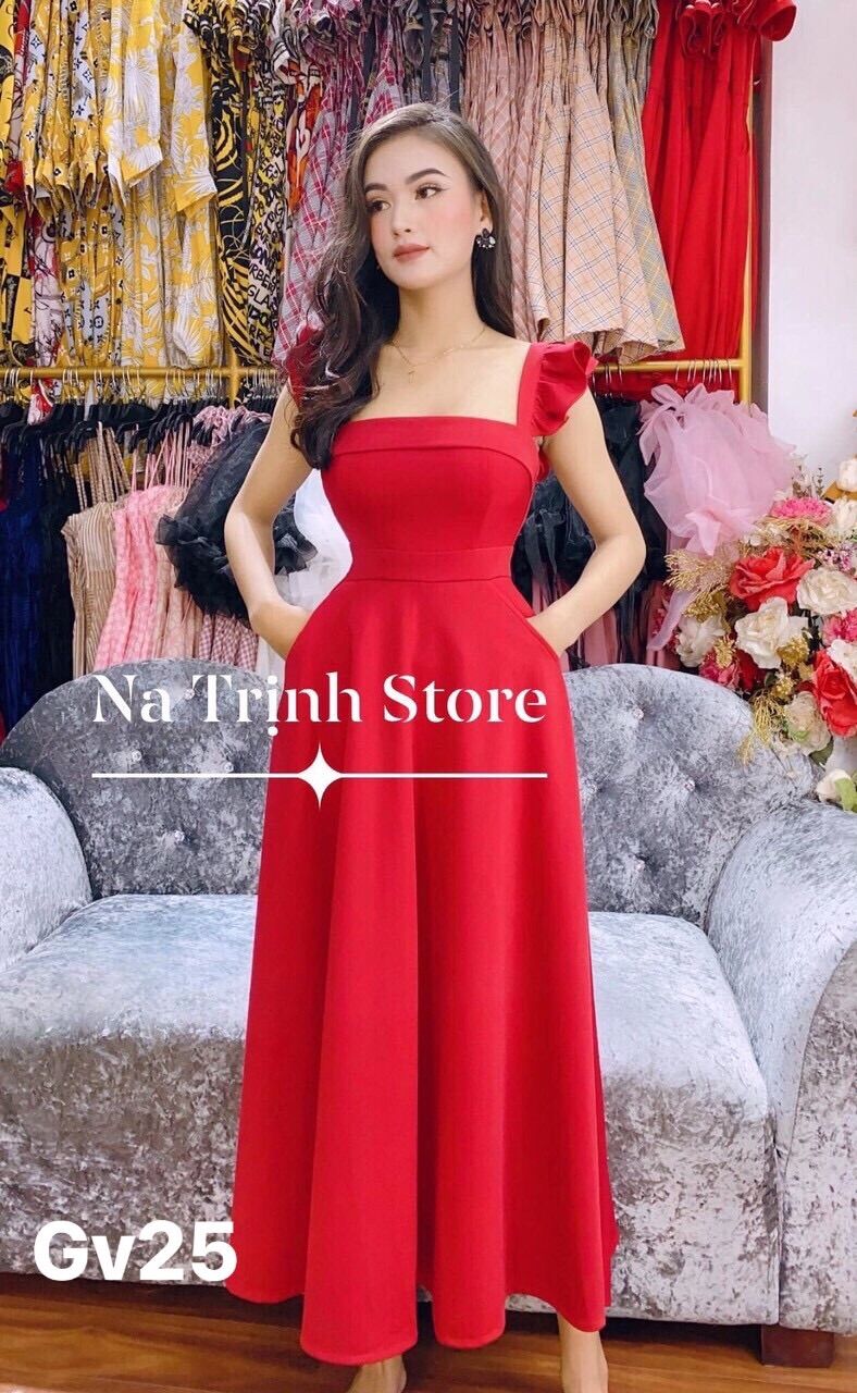 đầm xoè tay cánh tiên