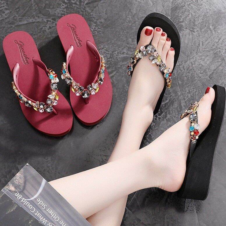 [HCM]dép kẹp xỏ ngón nữ  đính đá cao cấp 5 phân mẫu mới