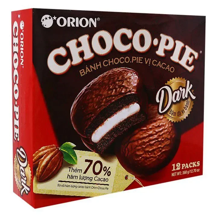 Bánh Chocopie Dark Orion Vị Cacao Hộp 12 Cái 360g