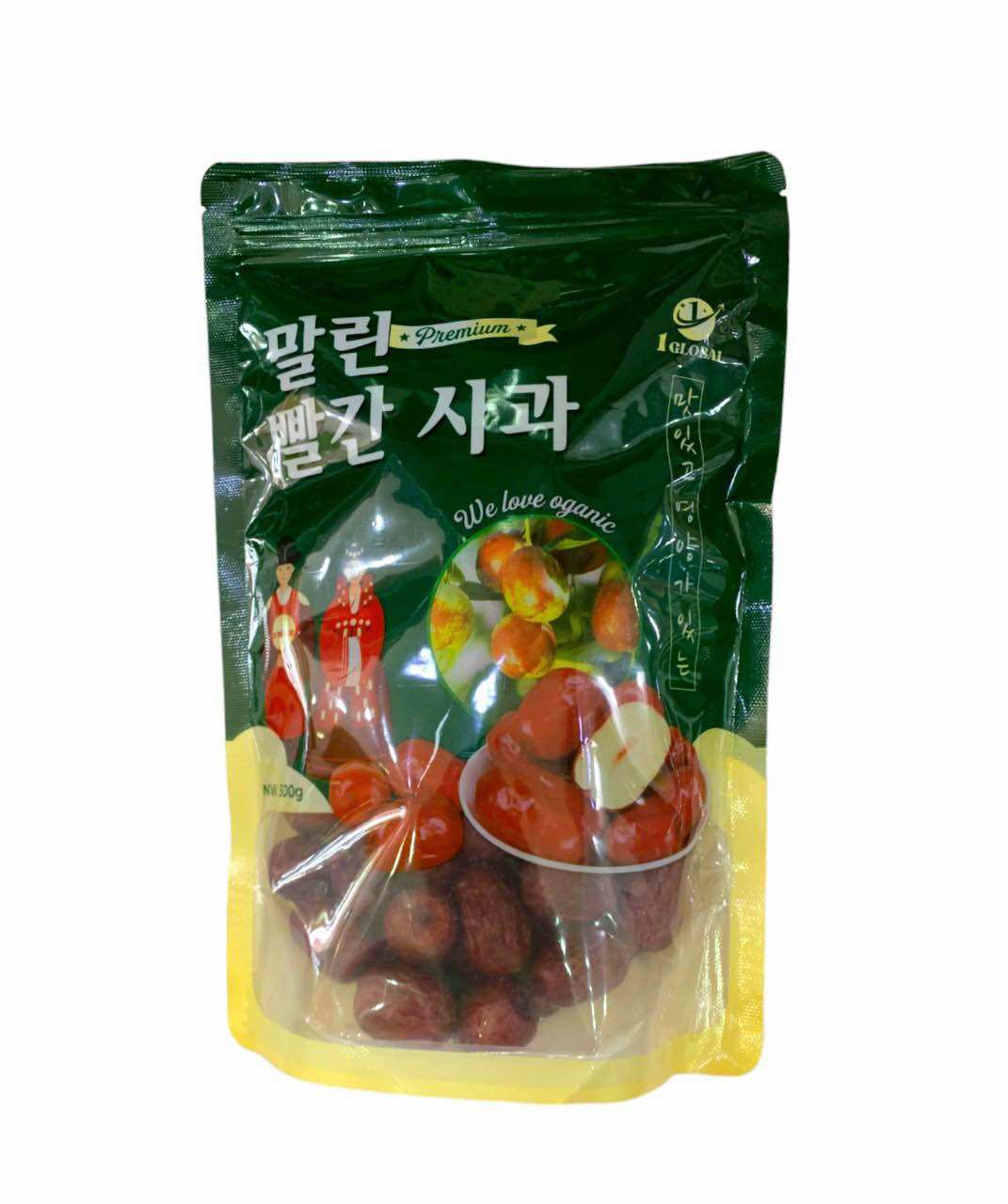 Táo đỏ sấy khô Hàn Quốc bịch 500g