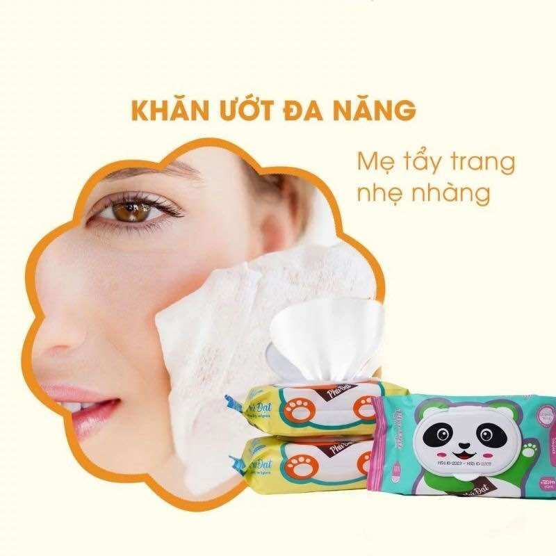 Thùng 10 gói khăn ướt gấu dâu Phú Đạt