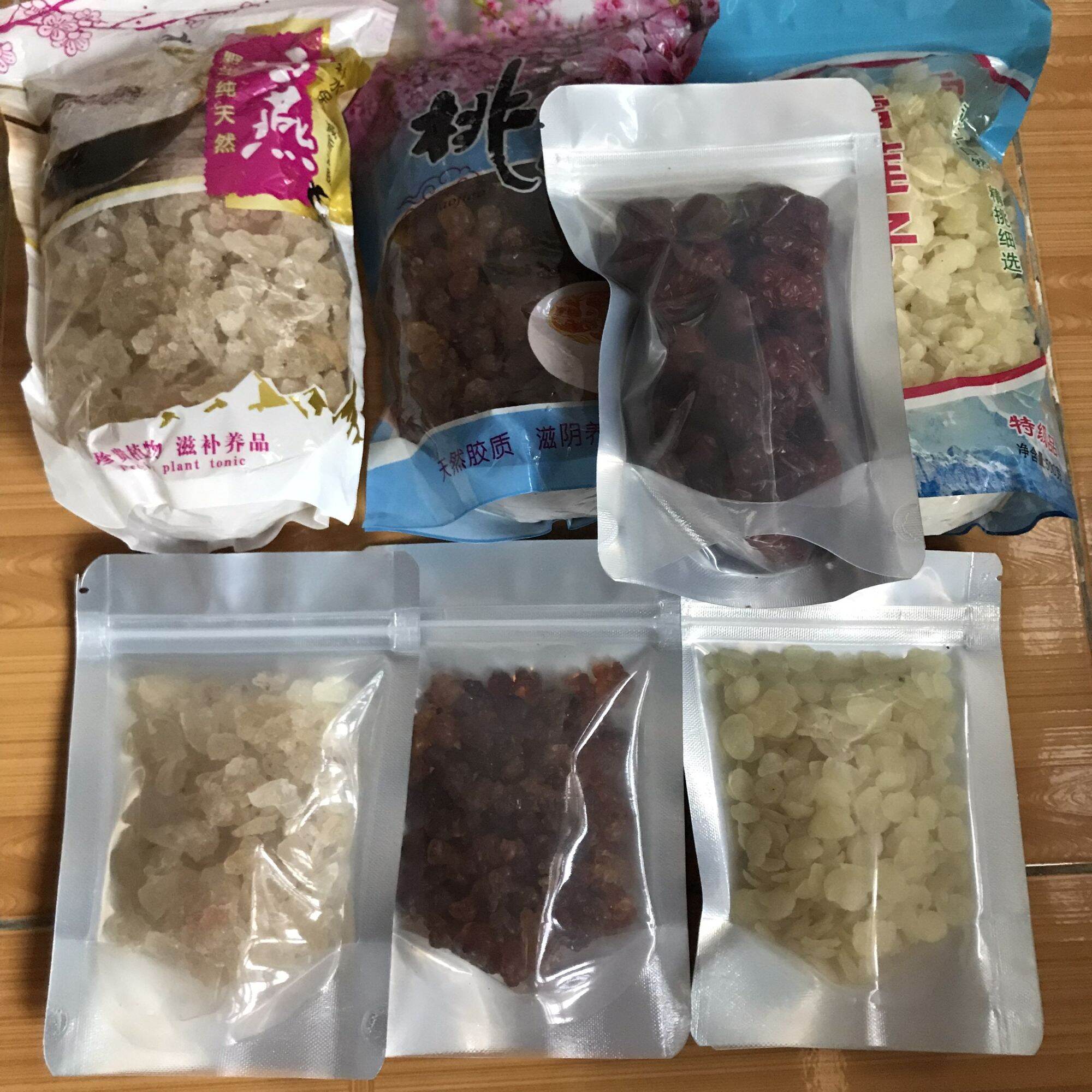 tuyết yến, nhựa đào, bồ mễ 100g/loại
