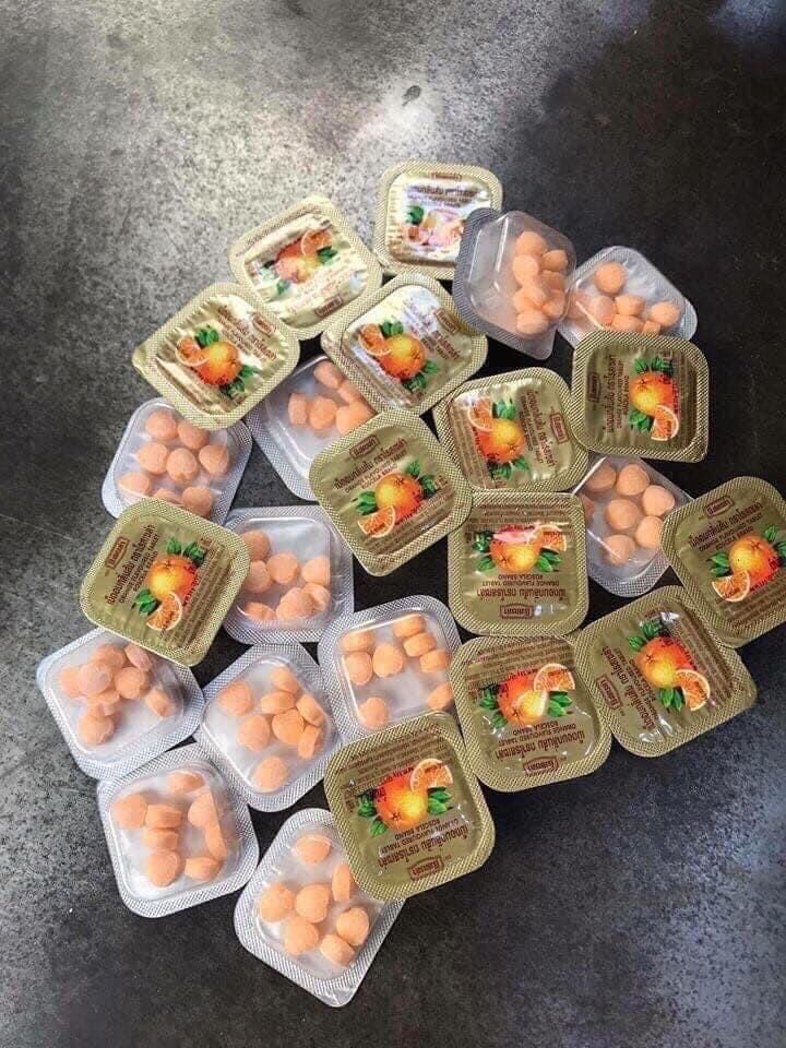 KẸO CAM VITAMIN C THÁI LAN LỐC 24 hũ
