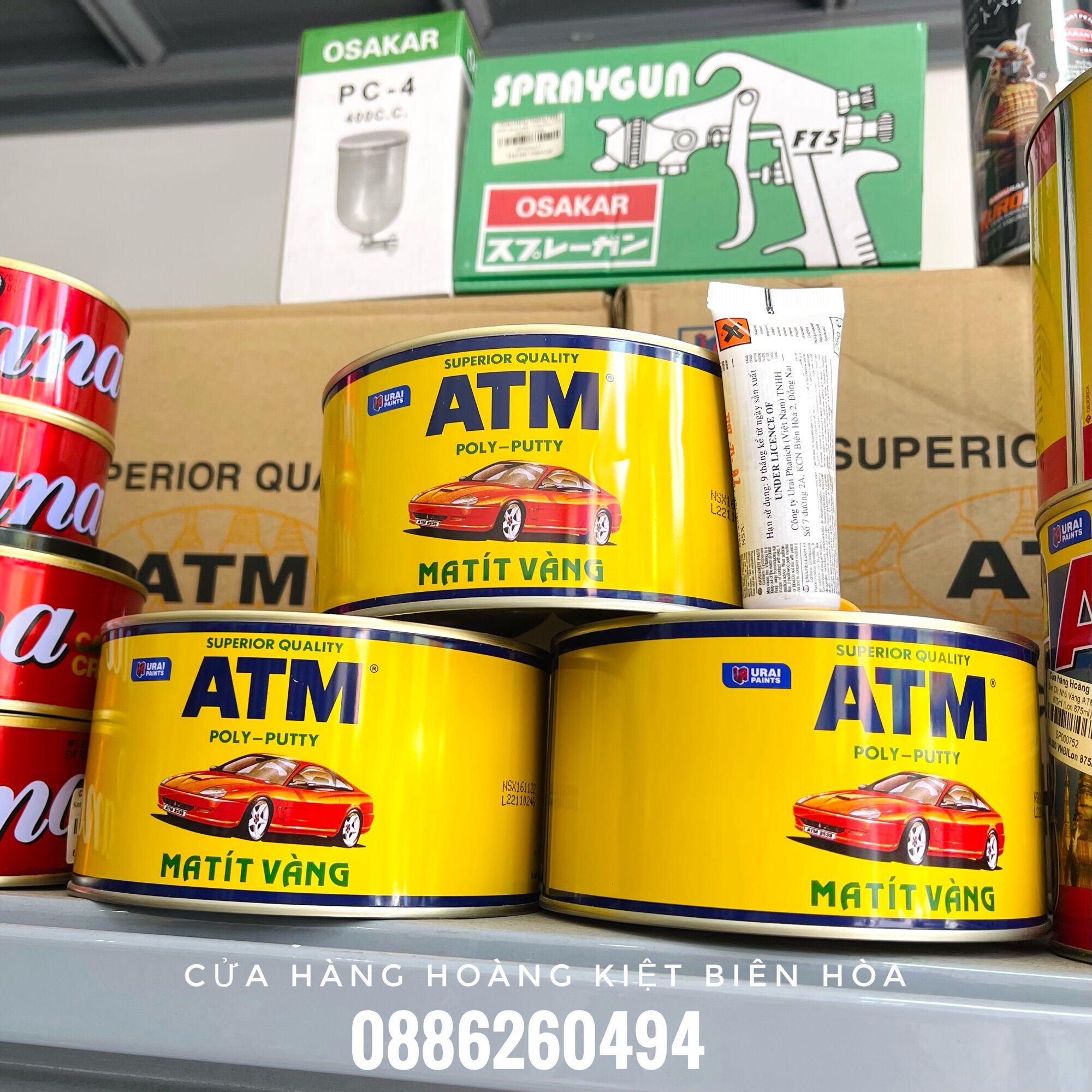 BỘT TRÉT MATIT VÀNG ATM (KÈM TUÝP PHA) 1KG