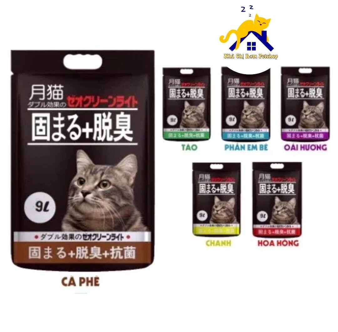 Cát Nhật đen MOON CAT cát vệ sinh cho mèo - bao 9L