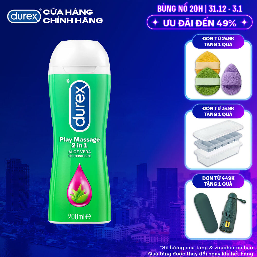  Gel bôi trơn Durex Play Massage gốc nước 200ml chai 