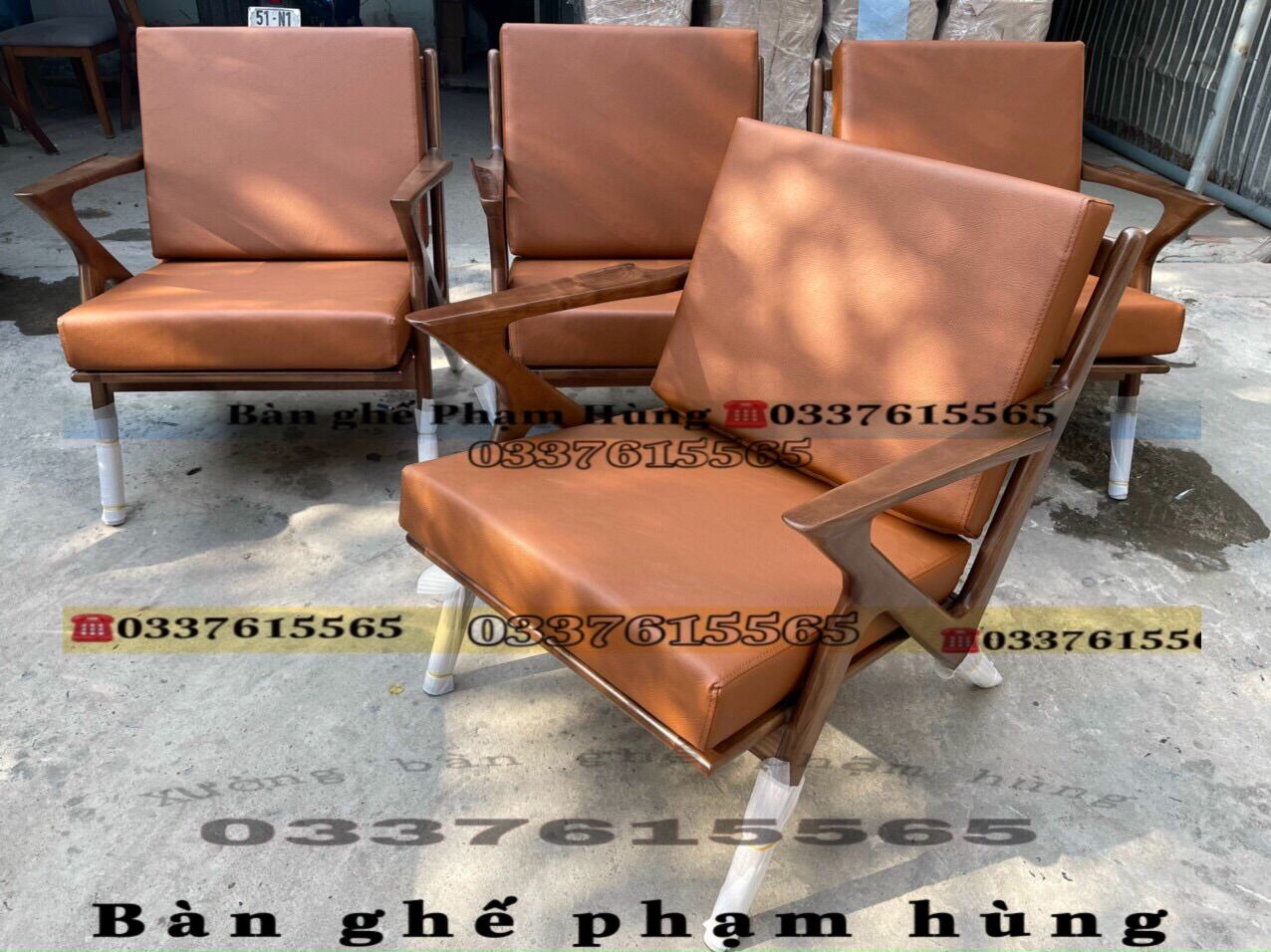 [HCM]Sofa đơn gỗ ash giá xưởng