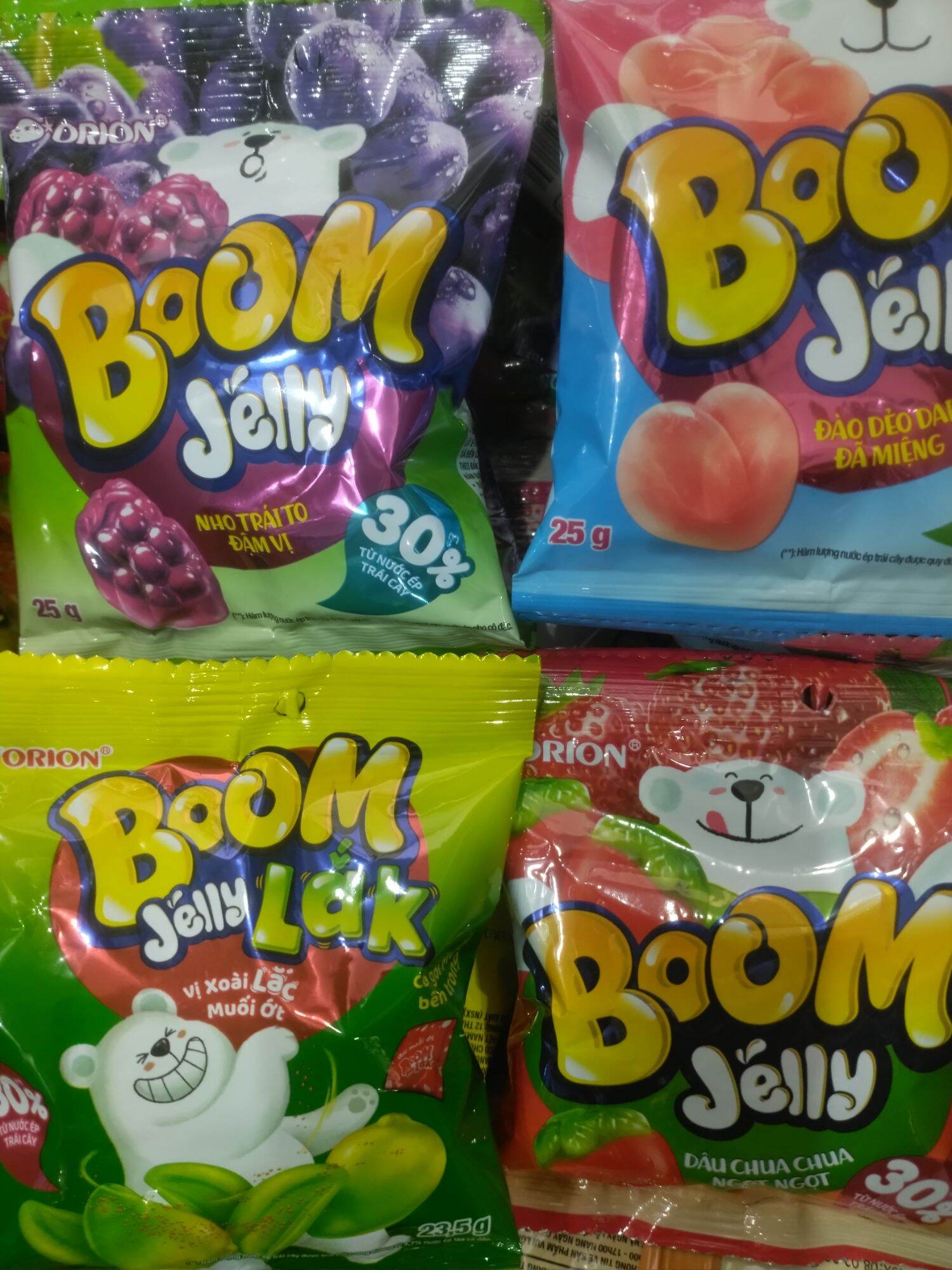 Kẹo Boom Jelly các vị gói 25g