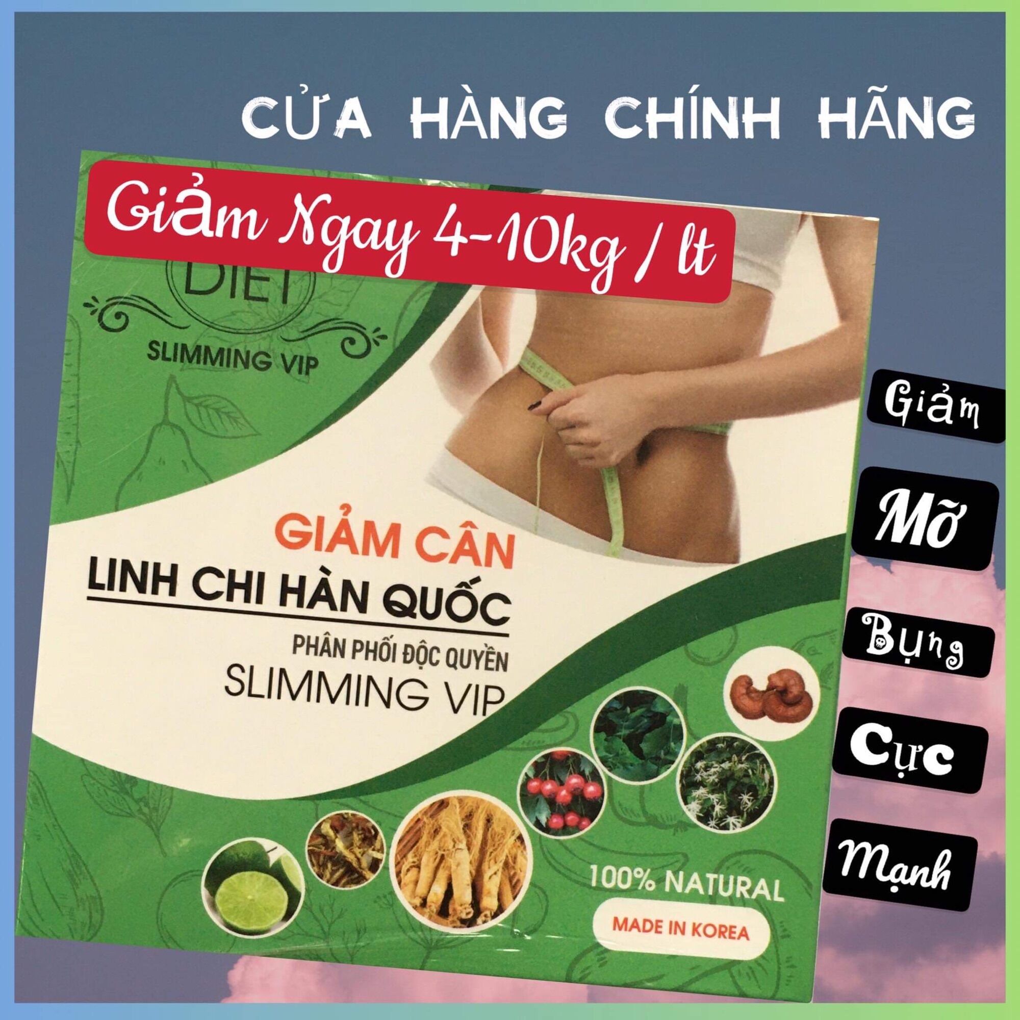 Giảm cân linh chi hàn quốc  giảm cấp tốc 4-10kg