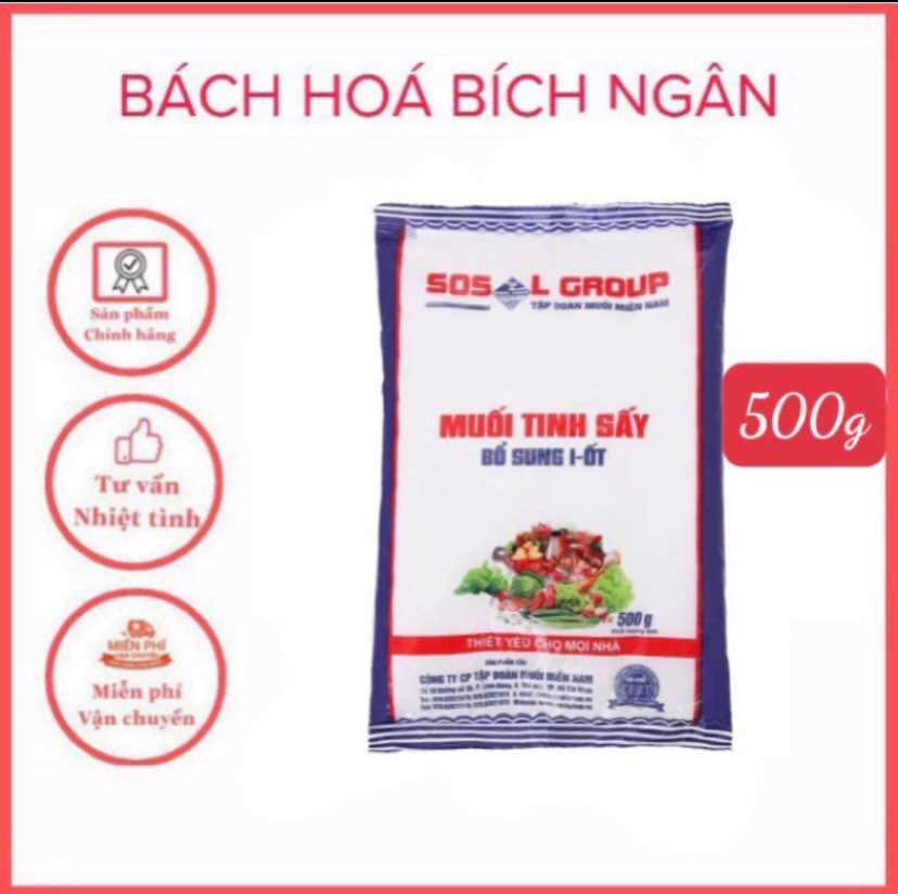 Muối tinh sấy i ốt gói 500g