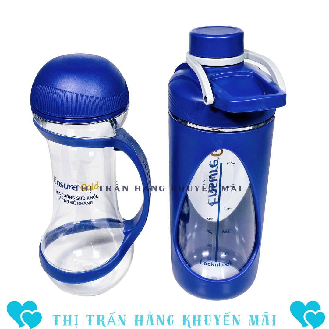 Combo bình nước thể thao 550ml +bình lắc 800ml Lock