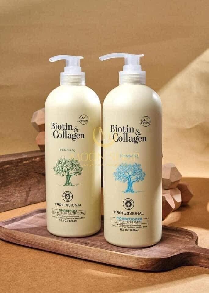 Cặp dầu gội xả biotin collagen trắng 1000ml
