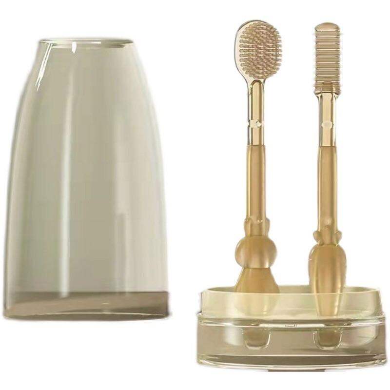 Bộ bàn chải và tưa lưỡi silicon,dụng cụ vệ sinh răng miệng cho bé từ 0-3tuổi