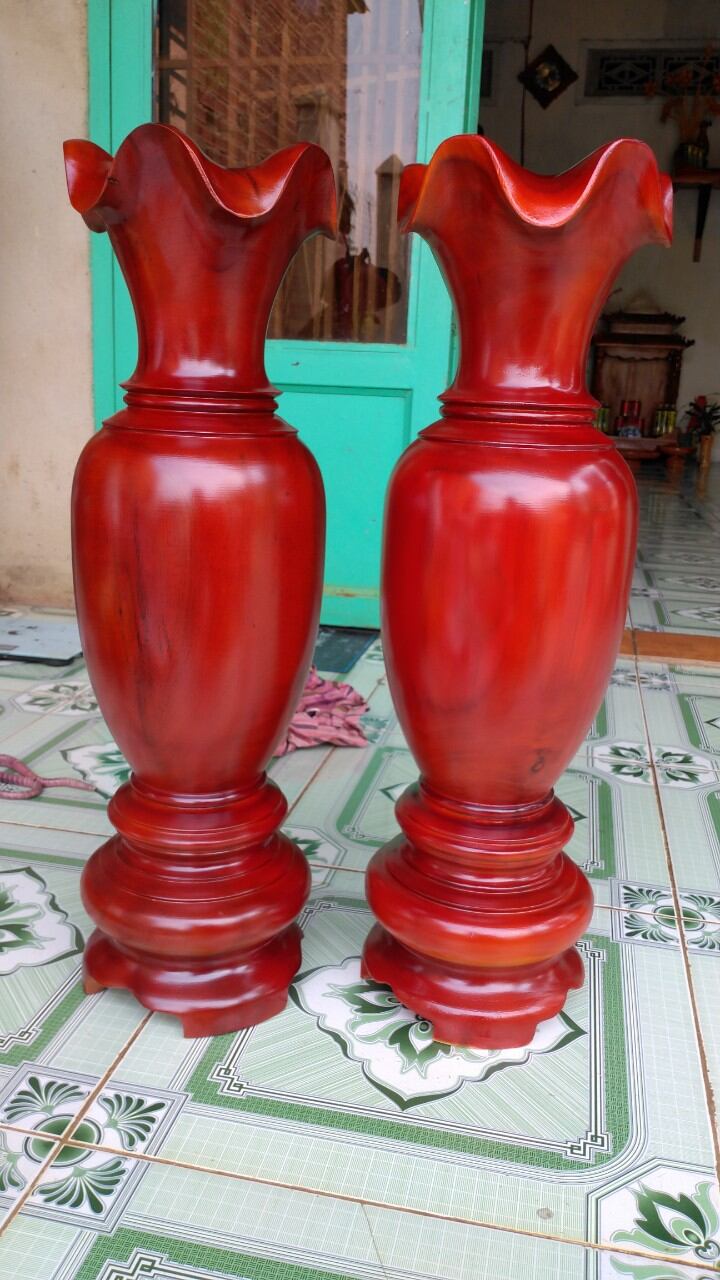 cặp lục bình gỗ tràm cao 61cm x 18cm