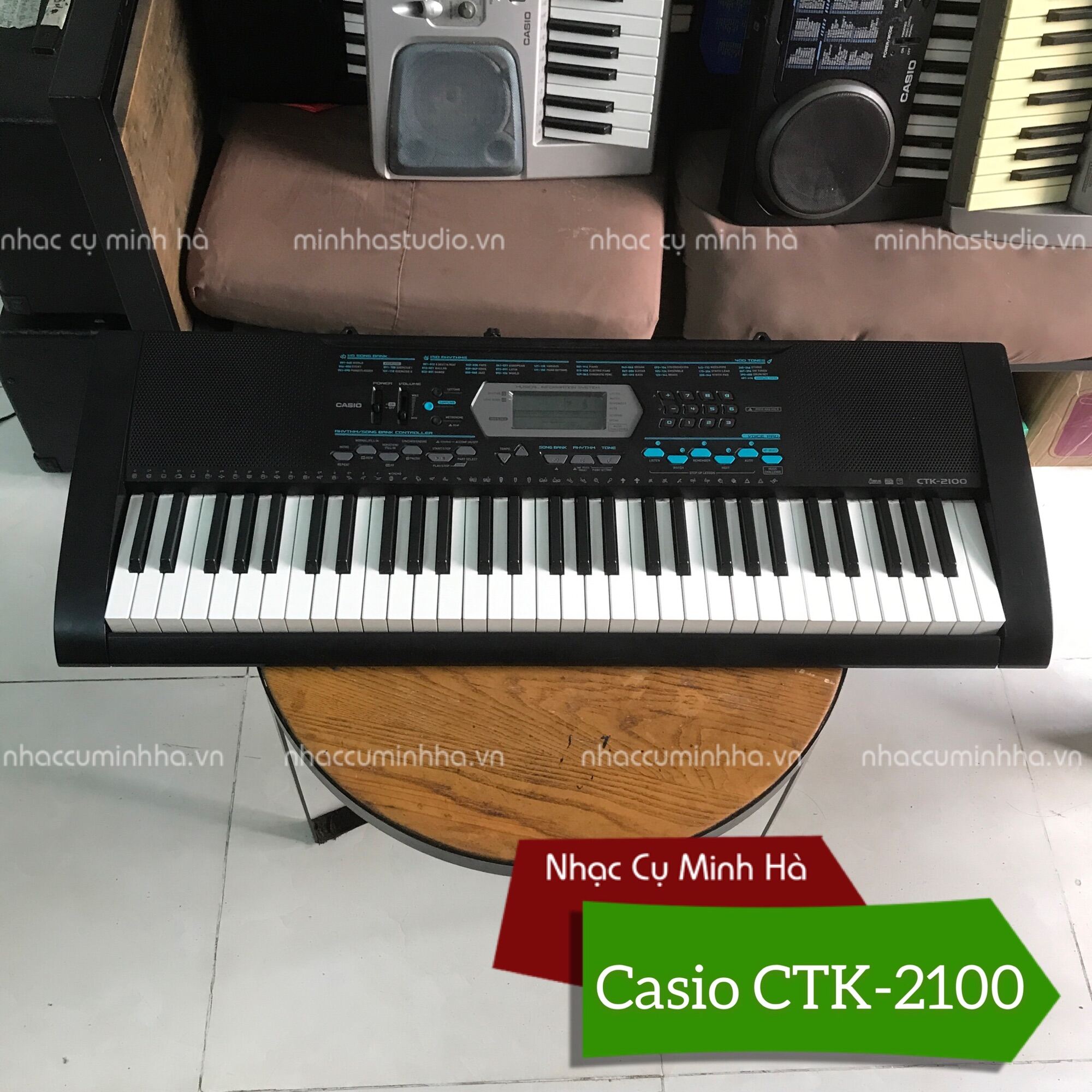 Organ Casio CTK-2100 cao cấp, 61 phím cảm ứng, 400 tiếng, 150 điệu và nhiều chế độ chơi rất hay