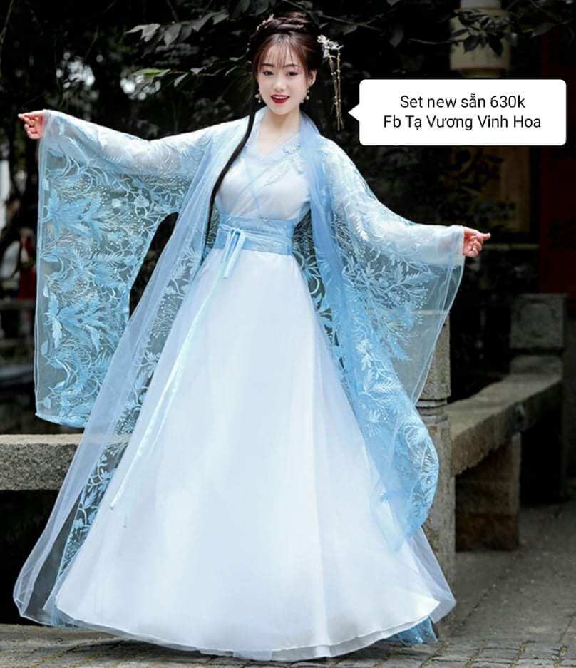 Hán phục cổ trang chiết eo 3 lớp
