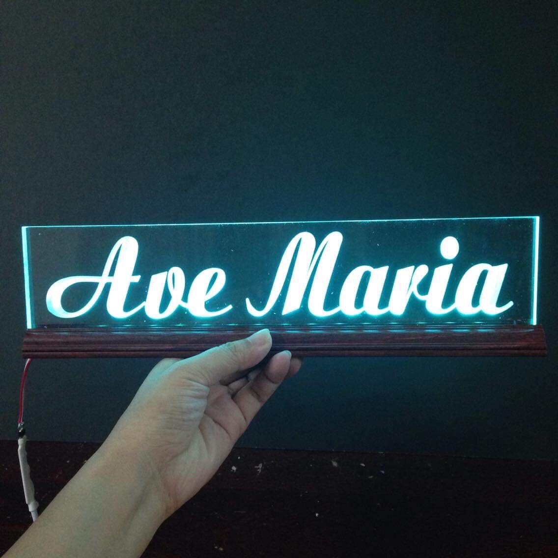 Chữ điện: Ave Maria ( 10x60cm ) để bàn