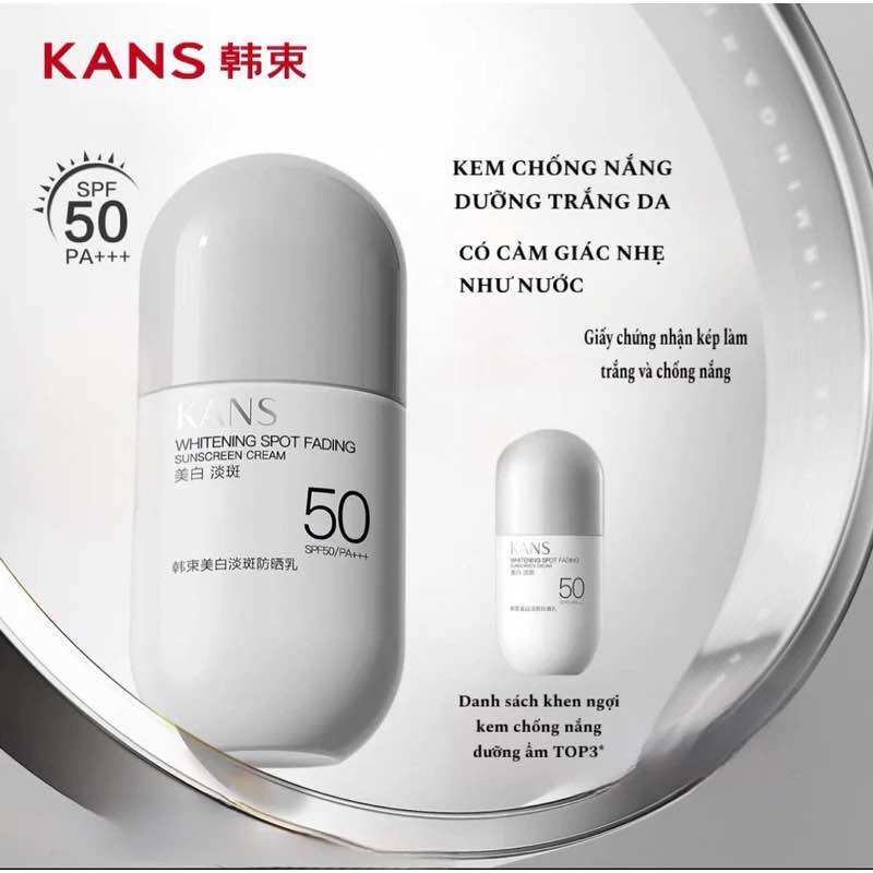 Kem chống nắng KANS trắng da và dưỡng ẩm chống nắng mạnh mẽ bảo vệ lại da