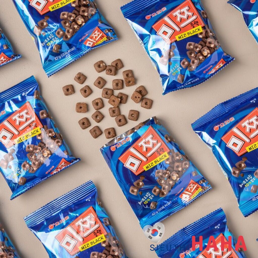 Bánh snack mizblack orion hàn quốc 84g (Hộp 2 gói) 오리온 미쯔