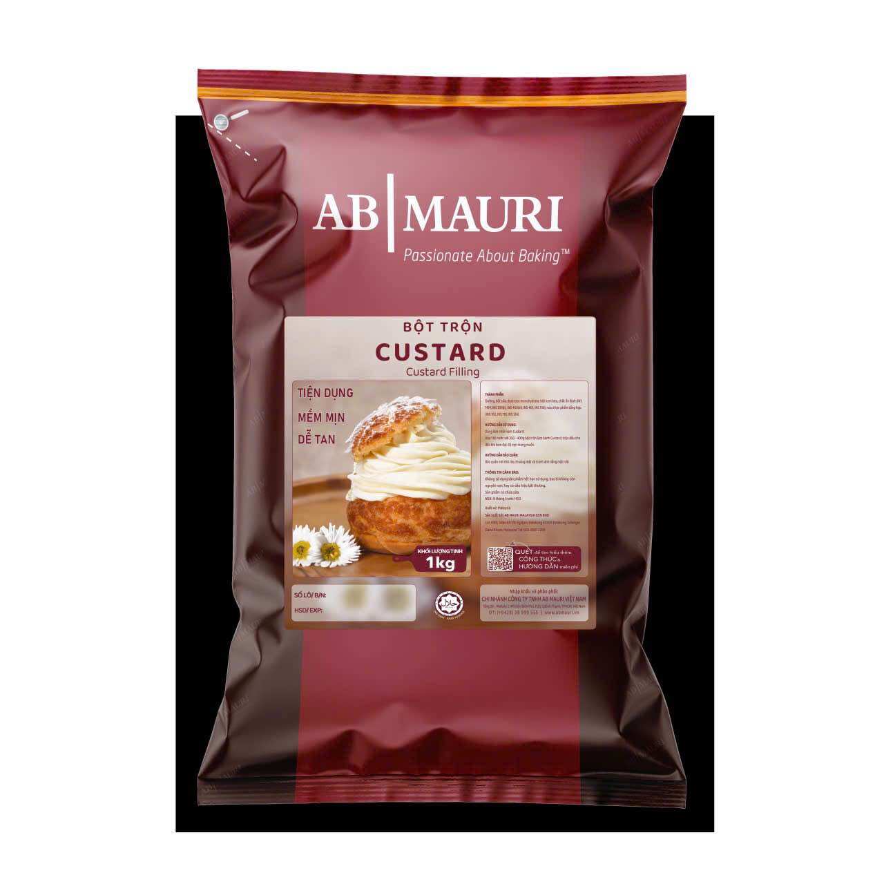 BỘT TRỘN NHÂN CUSTARD AB MAURI - TÚI 1KG
