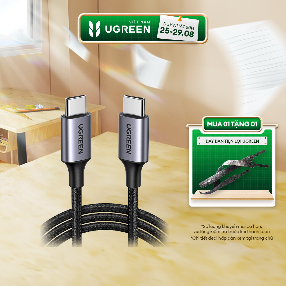 Cáp sạc USB C sang USB C Ugreen US261 Sạc nhanh PD 60W cho Samsung Ipad Macbook,... | Tốc độ truyền 480Mbps | Bảo Hành 1 đổi 1 18 Tháng | 50149 50150 50152
