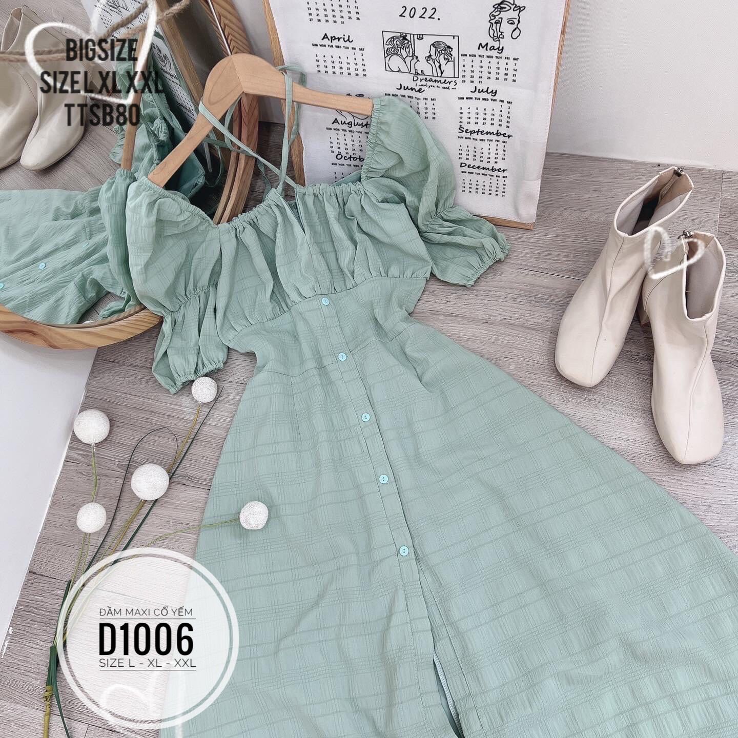 Bigsize 60- 90kg ĐẦM MAXI CỒ YẾM