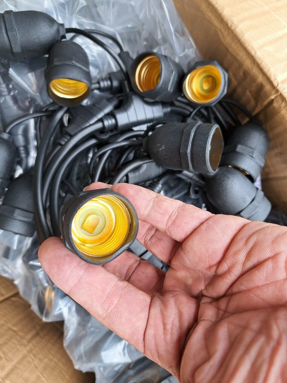 Combo 10m dây đúc 20 đui+20 bóng led kiểu Edison trang trí
