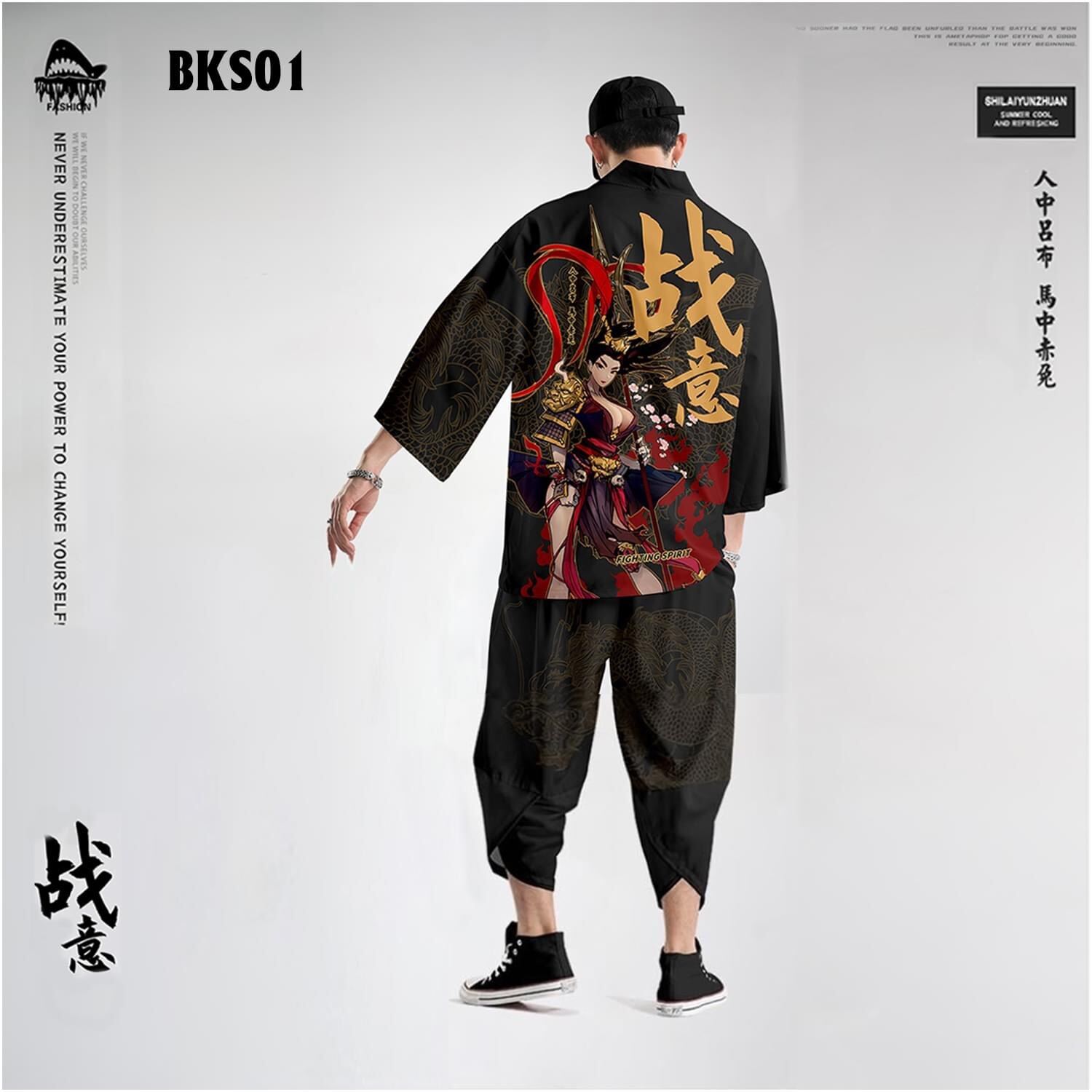 Set đồ nam Kimono Yunhe Jiuxiao phong cách Nhật Bản siêu chất BSK01