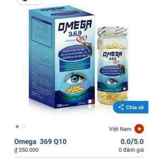 Viên uống bổ mắt, Omega 369, Dầu cá omega 369 Q10 có công dụng bổ mắt, làm giảm khô đau nhức mắt sáng mắt, làm đẹp da