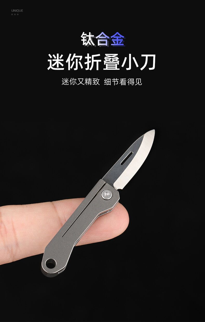 móc khóa rạch thùng titanium edc đa năng độc đáo
