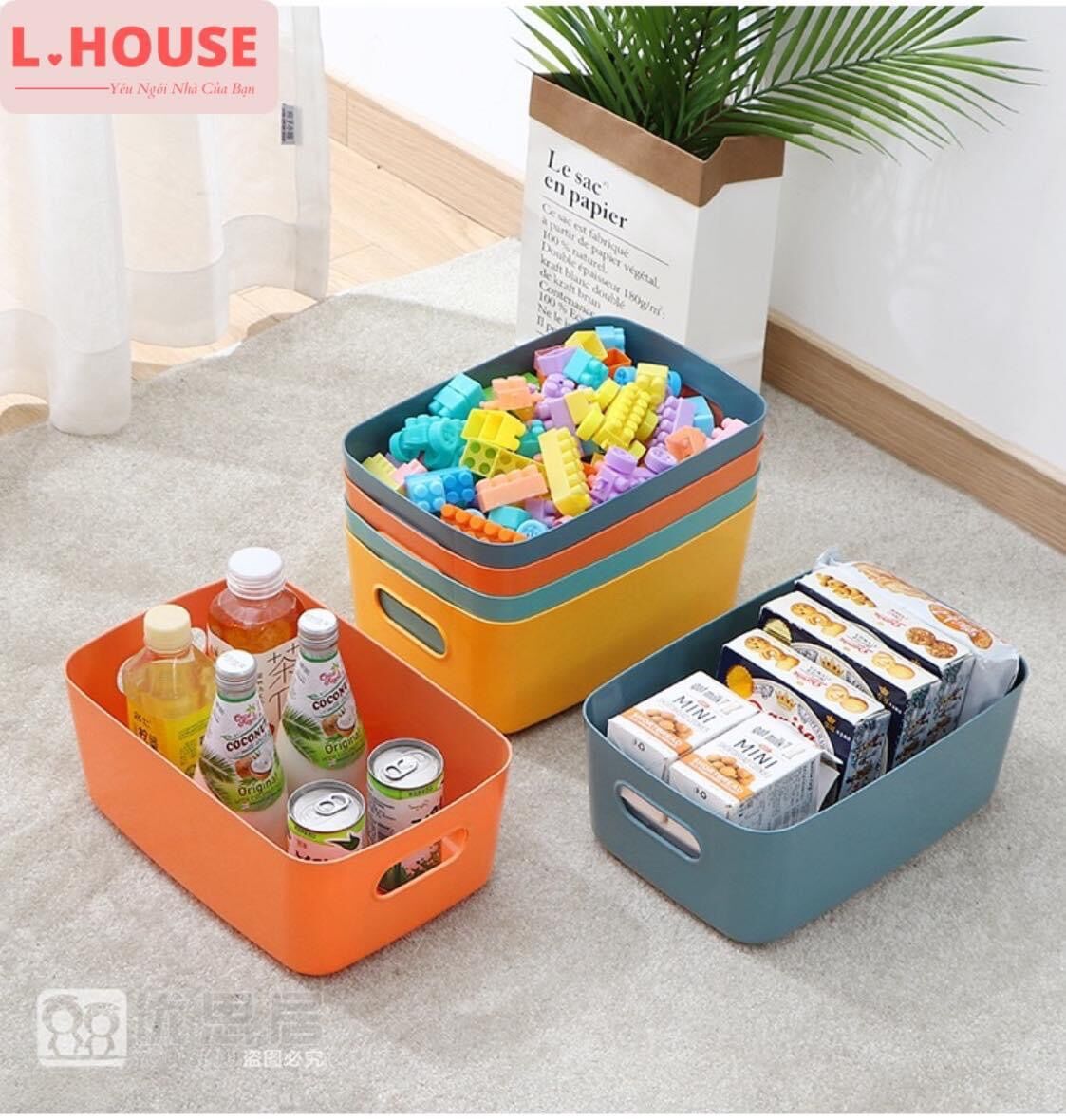 Khay nhựa đa năng set 3 cái