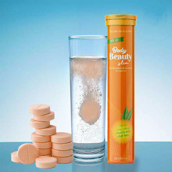 Viên sủi giảm cân body beauty slim hộp 20 viên, giảm cân chính hãng