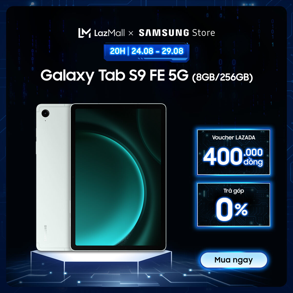 Máy tính bảng samsung galaxy tab s9 fe 5g 8gb/256gb
