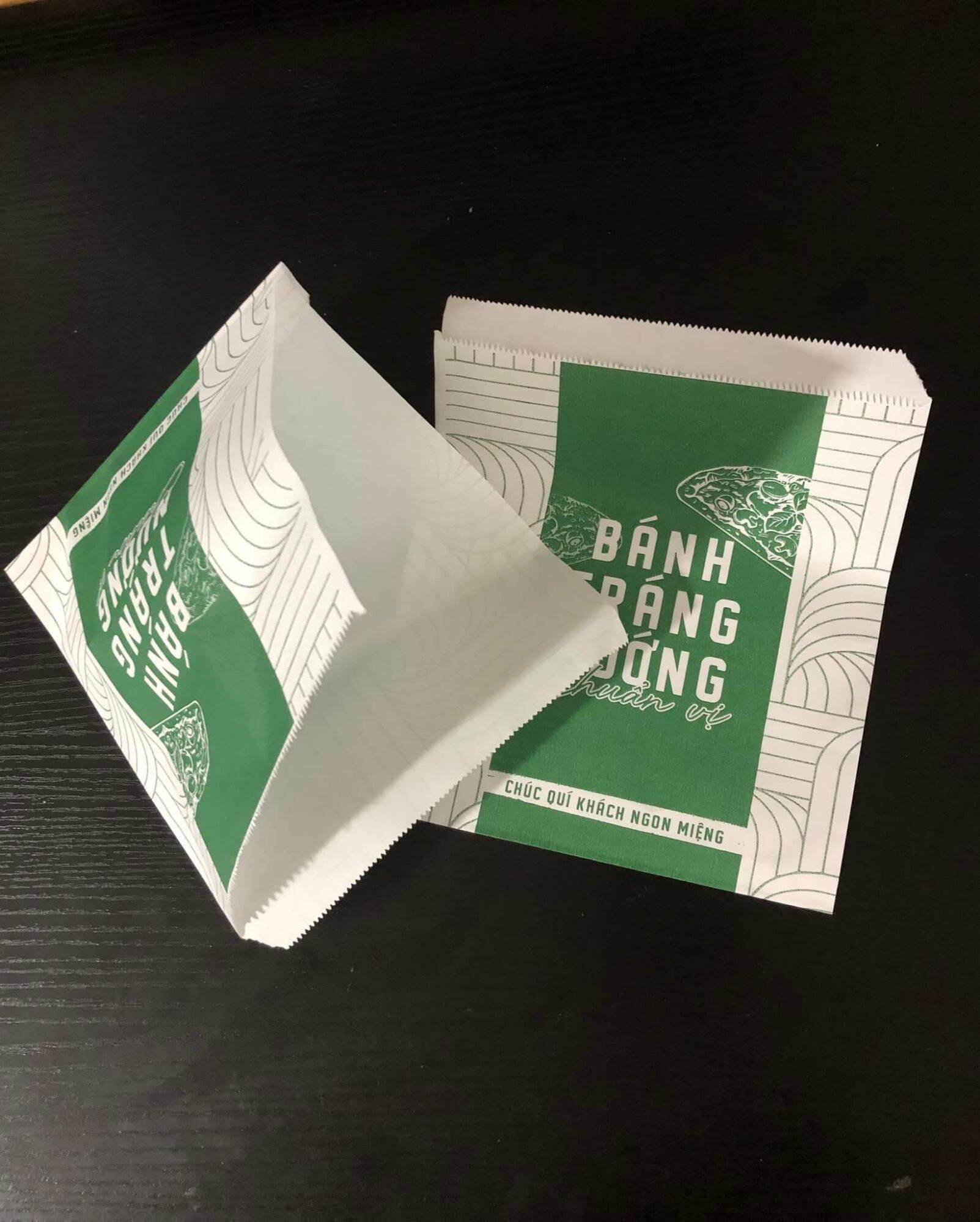 500 túi bánh tráng nướng, túi giấy đựng bánh tráng