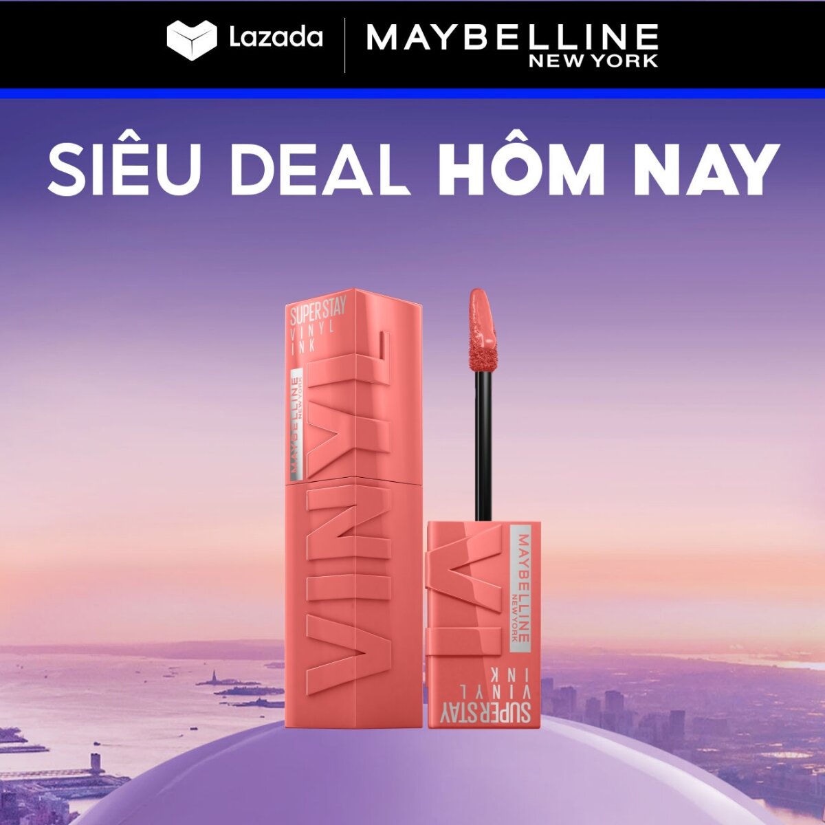 Son Bóng Bền Màu Nhẹ Môi Superstay Vinyl Ink Maybelline New York 4.2ml