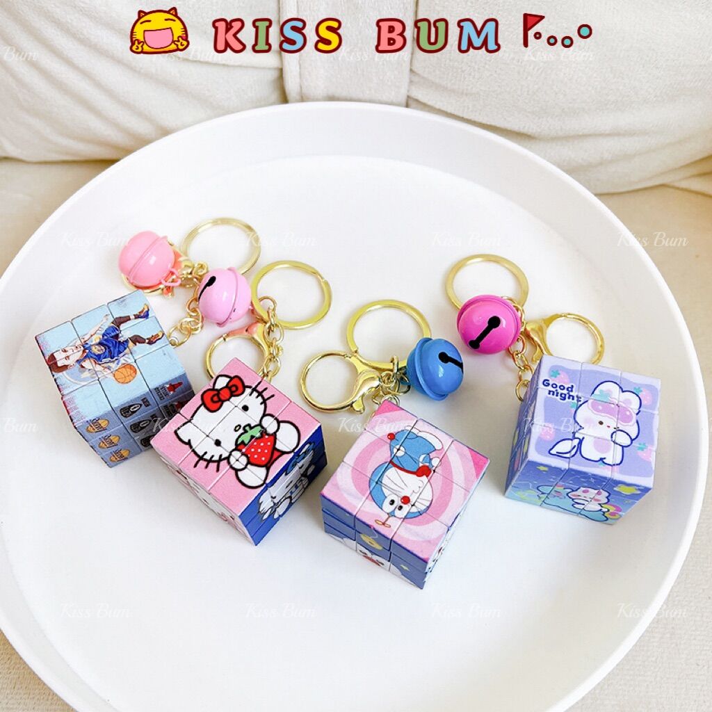 Móc khóa rubik Doremon Hello Kitty