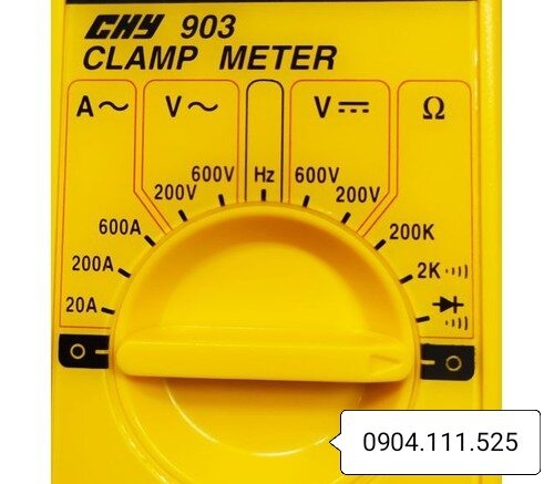 Ampe kìm đo dòng AC CHY-903 (600A), đo điện áp, điện trở, điốt, thông mạch, tần số