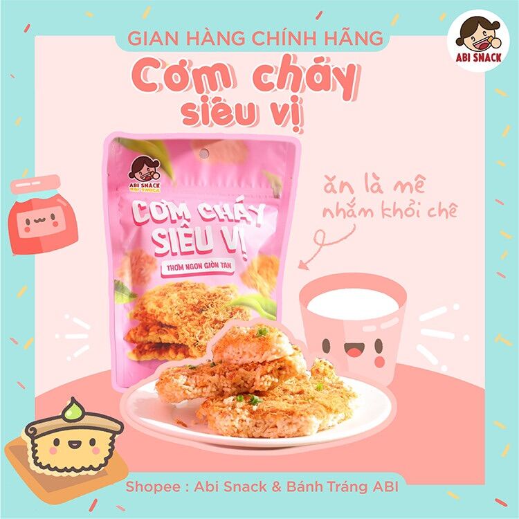 CƠM CHÁY SIÊU VỊ ABI SNACK - CƠM CHÁY NƯỚC MẮM GIÒN TAN