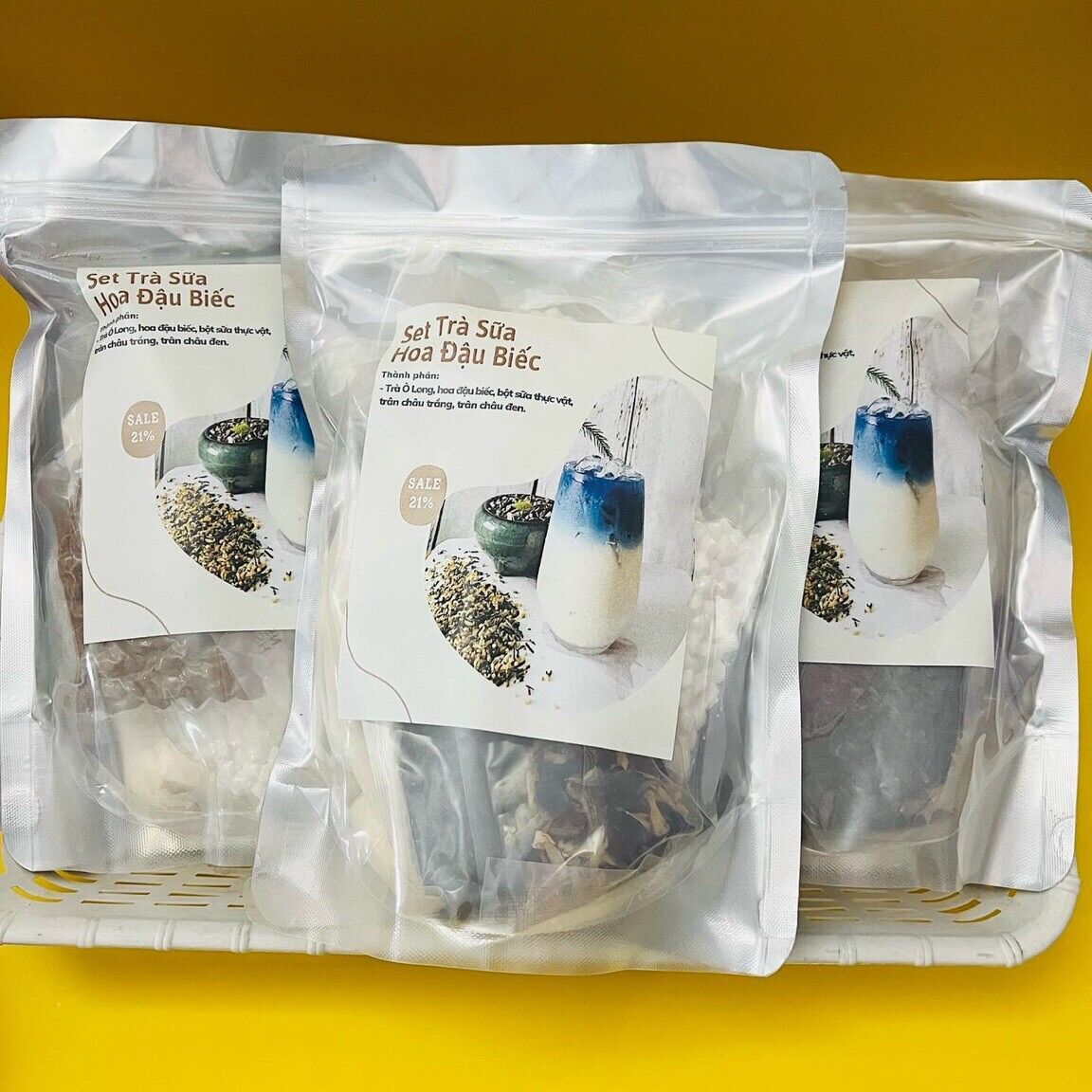 Set Trà Sữa Hoa Đậu Biếc tự nấu