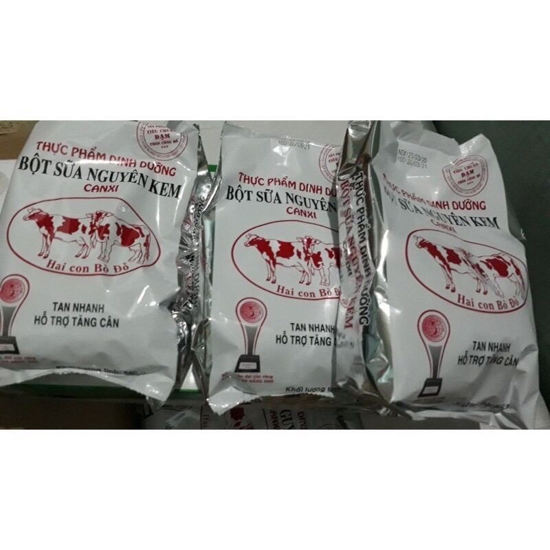 2 bịch Sữa Bột Hai con bò đỏ