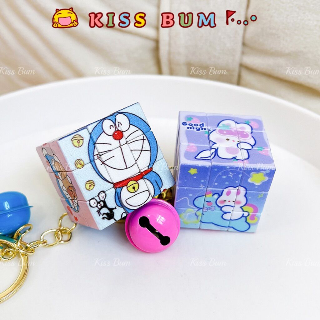 Móc khóa rubik Doremon Hello Kitty
