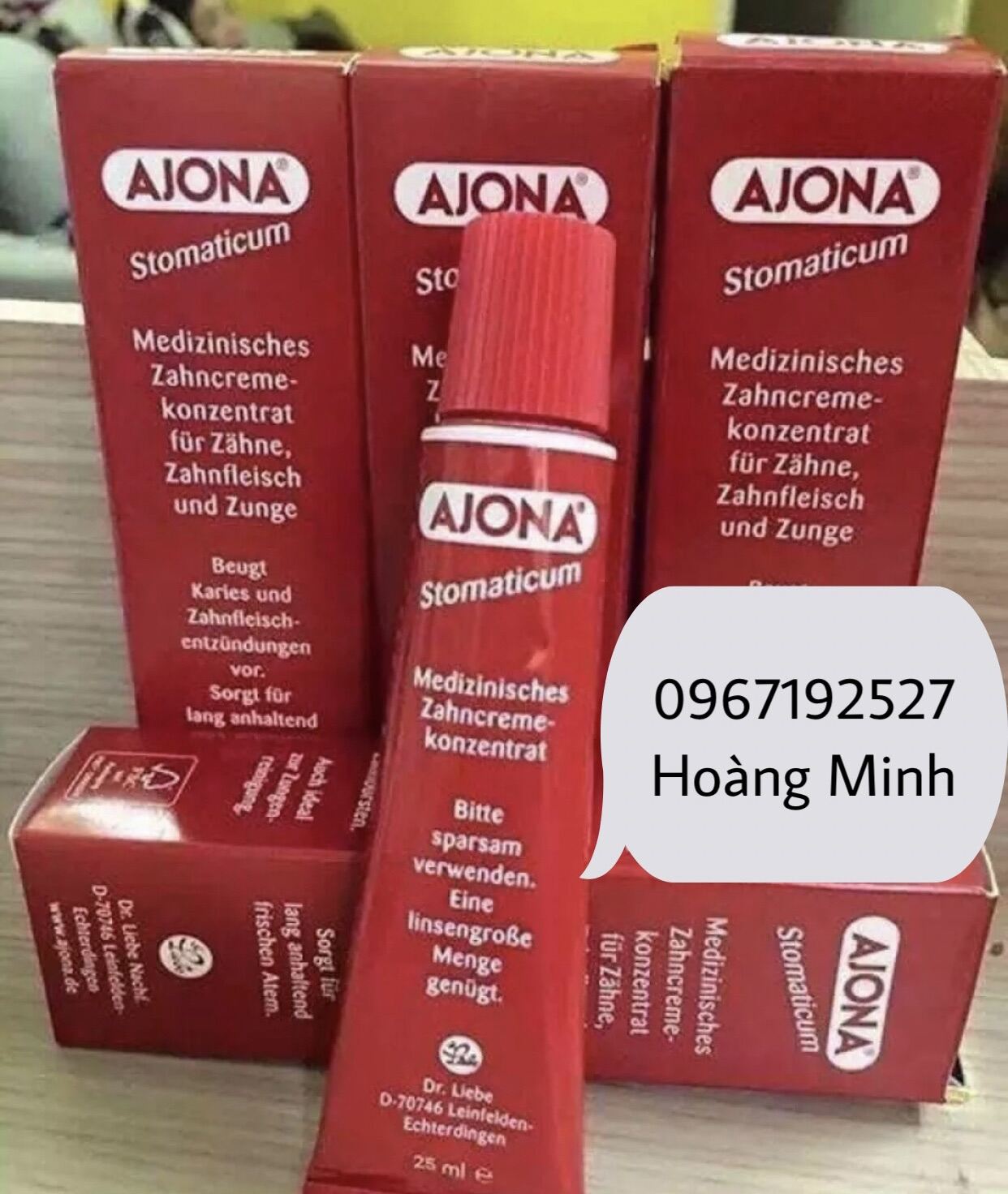 Kem đánh răng ngừa mảng bám Ajona stomaticum 25ml của Đức