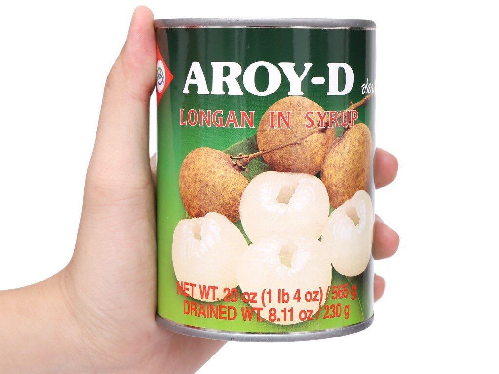 Trái nhãn ngâm Aroy - D 565g - Hàng nhập khẩu Thái Lan - date 36 tháng