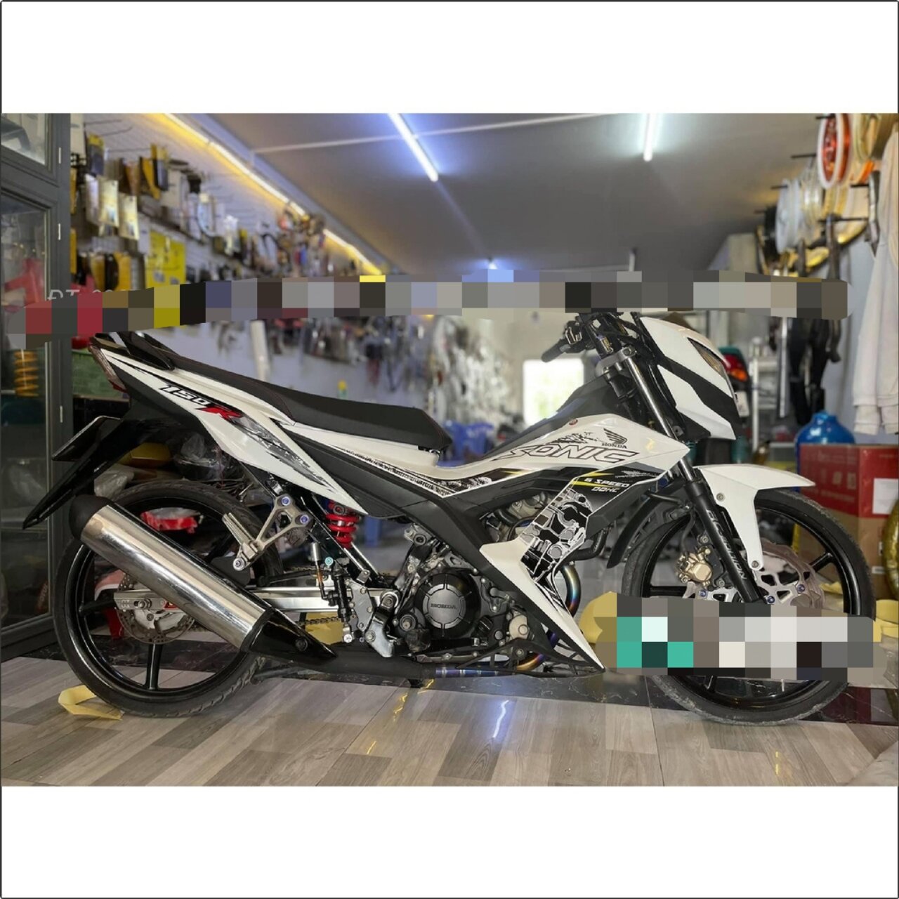 Tem rời sonic 150 trắng, tặng kèm set logo