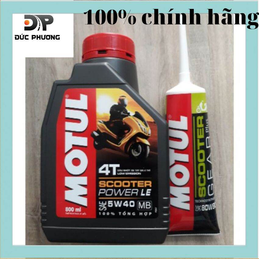 COMBO NHỚT MOTUL TAY GA SCOOTER POWER LE TEM VÀNG 5W40 VÀ NHỚT LÁP HỘP SỐ MOTUL DPR SHOP.MUA COMBO ĐỂ ĐƯỢC RẺ HƠN.L