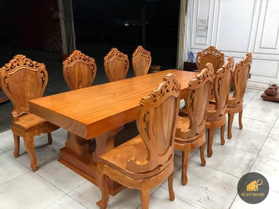 Bộ bàn ghế gỗ tự nhiên cao cấp.