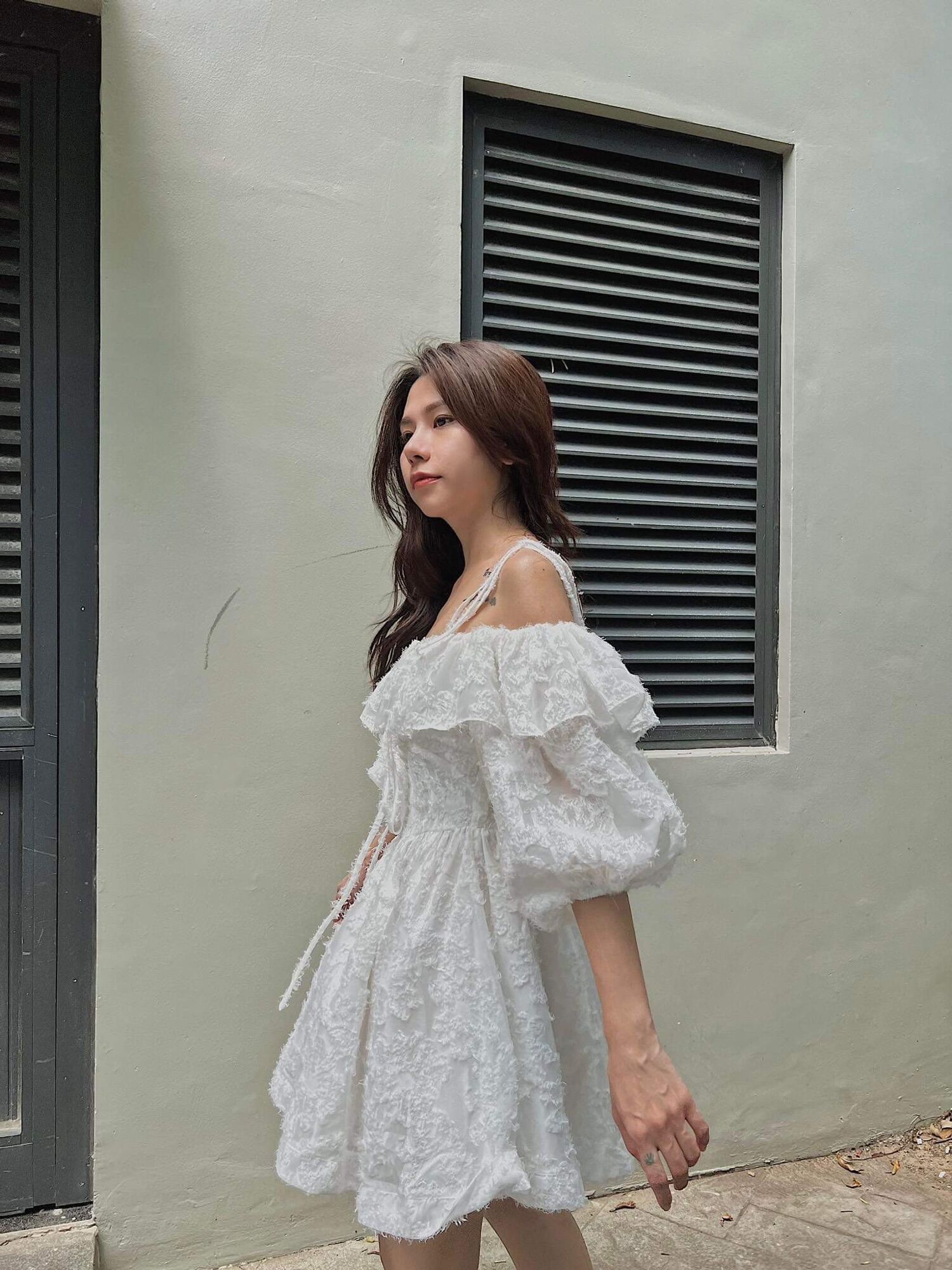 Đầm trễ vai cột dây - D205