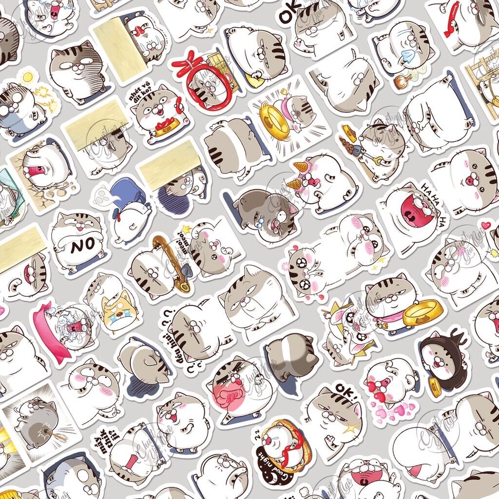 [HCM]Sticker Bộ 120 hình Mèo Ami