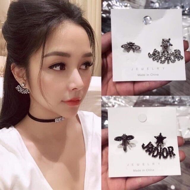 Set vòng choker và bông tai ong Jadior